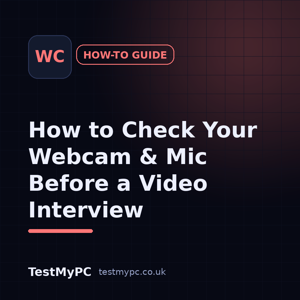 How to Check Your Webcam & Mic Before a Video Interview