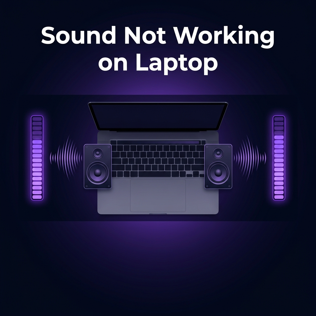 Sound not working on laptop — test online