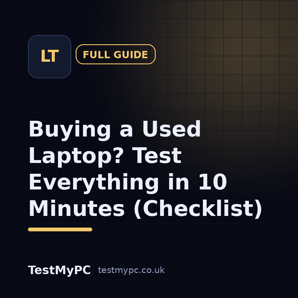 Buying a Used Laptop? Test Everything in 10 Minutes (Checklist)