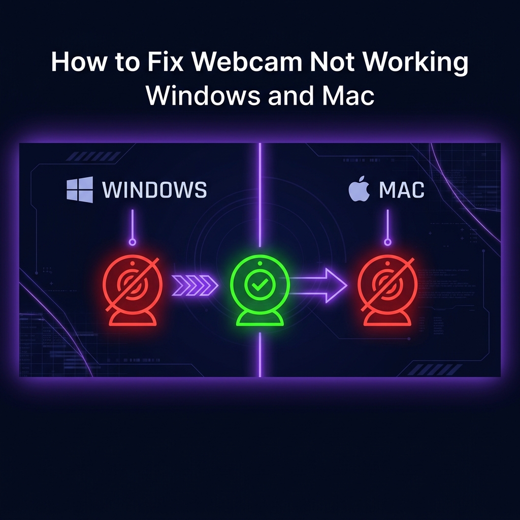How to fix webcam not working on Windows and Mac
